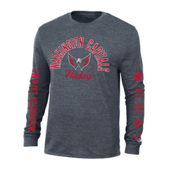 Washington Capitals Champion Multi-Logo Tri-Blend Long Sleeve T-Shirt - Heather Navy | US 200838105