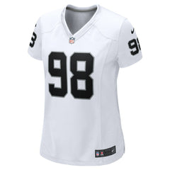 Maxx Crosby Las Vegas Raiders Women's Game Jersey - White Jerseys