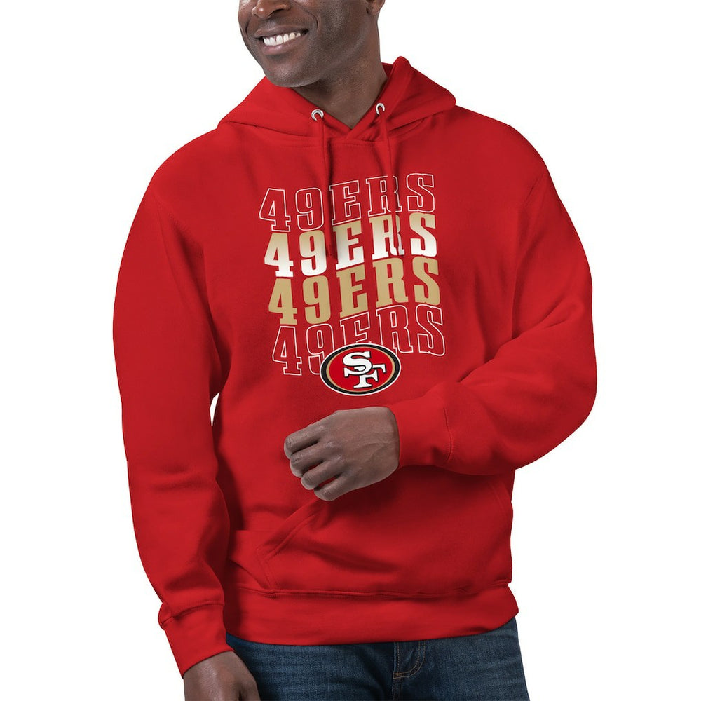 San Francisco 49ers Starter Unisex Name Drop Logo Pullover Hoodie - Scarlet Hoodies