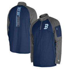 Boston Red Sox New Era Father's Day Raglan Quarter-Zip Top - Navy Tops