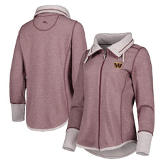 Washington Commanders Women's Sport Sun Fade Full-Zip Sweatshirt - Burgundy Sweatshirts