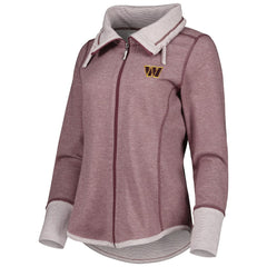 Washington Commanders Women's Sport Sun Fade Full-Zip Sweatshirt - Burgundy Sweatshirts