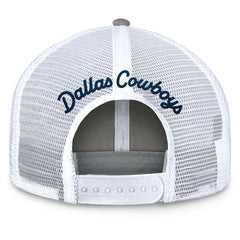 Dallas Cowboys Women's Fundamentals Slogan Trucker Adjustable Hat - Gray/White Hats