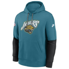 Jacksonville Jaguars Throwback Alternate Logo Team Issue Club Pullover Hoodie - Teal Hoodies