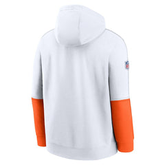Cleveland Browns Throwback Logo Club Tri-Blend Pullover Hoodie - White Hoodies