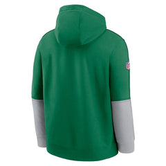 Philadelphia Eagles Throwback Logo Club Tri-Blend Pullover Hoodie - Kelly Green Hoodies