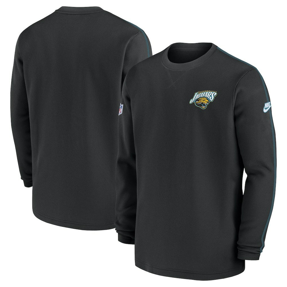 Jacksonville Jaguars Alternate Logo Coach Long Sleeve Top - Black Tops