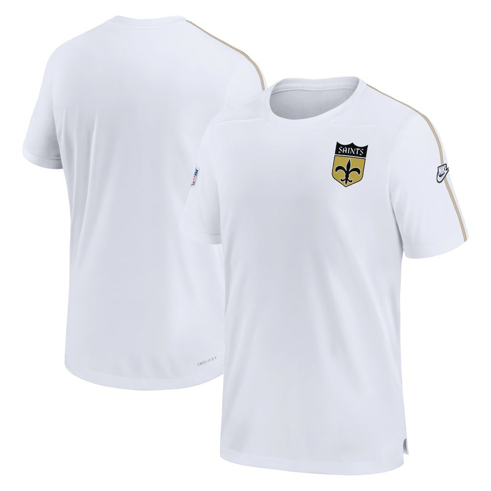 New Orleans Saints Sideline Alternate Logo Coach Performance Top - White Tops