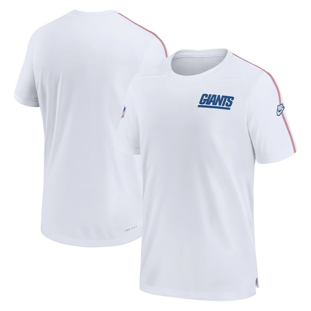 New York Giants Sideline Alternate Logo Coach Performance Top - White Tops