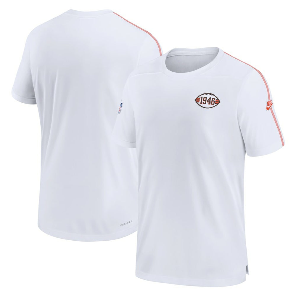 Cleveland Browns Sideline Alternate Logo Coach Performance T-Shirt - White T-shirts