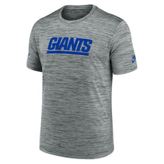 New York Giants Sideline Velocity Throwback Logo Dri-FIT T-Shirt - Gray T-shirts