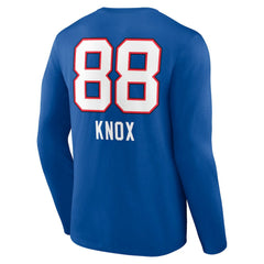Dawson Knox Buffalo Bills Team Wordmark Player Name & Number Long Sleeve T-Shirt - Royal T-shirts