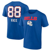 Dawson Knox Buffalo Bills Team Wordmark Player Name & Number T-Shirt - Royal T-shirts