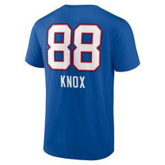 Dawson Knox Buffalo Bills Team Wordmark Player Name & Number T-Shirt - Royal T-shirts