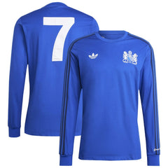 Manchester United x George Best Originals Lifestyler Long Sleeve Jersey Blue - Adidas sale