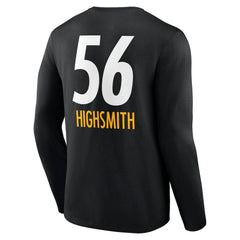 Alex Highsmith Pittsburgh Steelers Team Wordmark Player Name & Number Long Sleeve T-Shirt - Black T-shirts