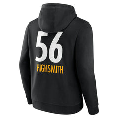 Alex Highsmith Pittsburgh Steelers Team Wordmark Player Name & Number Pullover Hoodie - Black Hoodies
