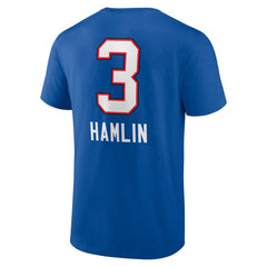 Damar Hamlin Buffalo Bills Team Wordmark Player Name & Number T-Shirt - Royal T-shirts