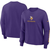 Minnesota Vikings Women's Boxy Long Sleeve T-Shirt - Purple T-shirts