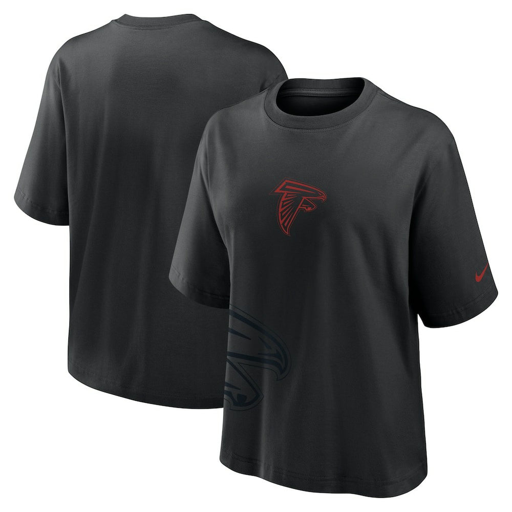 Atlanta Falcons Women's Boxy T-Shirt - Black T-shirts