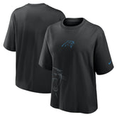 Carolina Panthers Women's Boxy T-Shirt - Black T-shirts