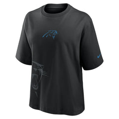 Carolina Panthers Women's Boxy T-Shirt - Black T-shirts