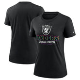 Las Vegas Raiders Women's 2024 NFL Crucial Catch Tri-Blend T-Shirt - Black T-shirts