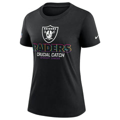 Las Vegas Raiders Women's 2024 NFL Crucial Catch Tri-Blend T-Shirt - Black T-shirts