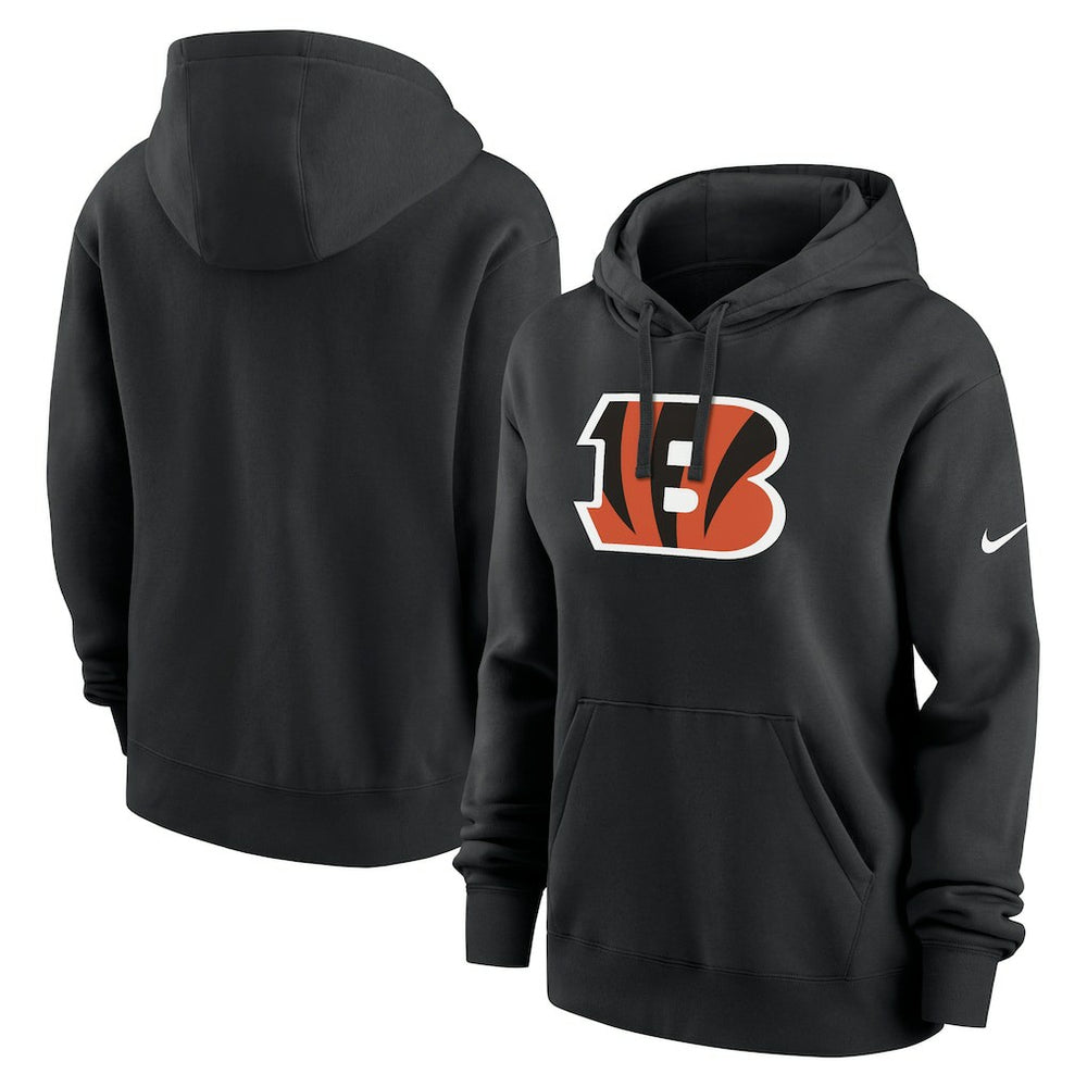 Cincinnati Bengals Women's Club Fleece Hoodie - Black Hoodies