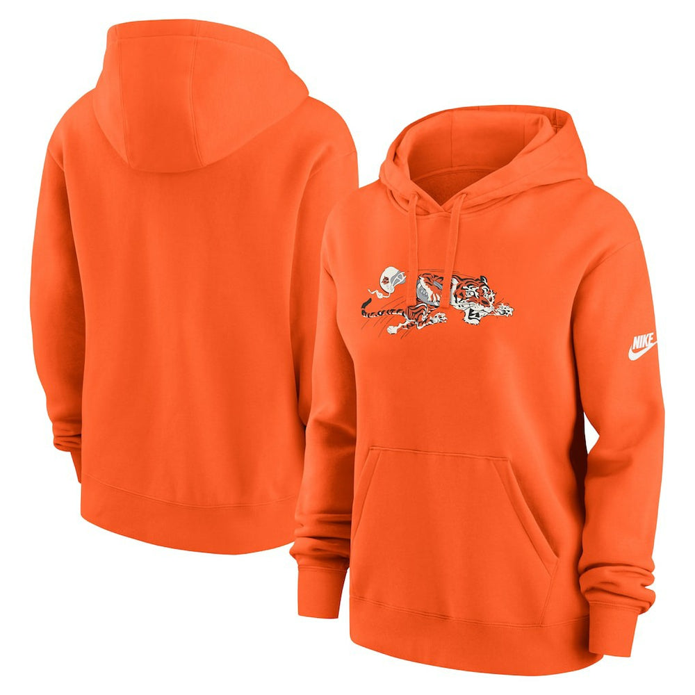 Cincinnati Bengals Women's Club Fleece Hoodie - Orange Hoodies