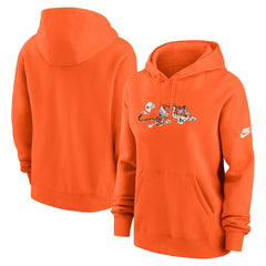 Cincinnati Bengals Women's Club Fleece Hoodie - Orange Hoodies