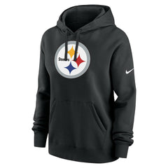 Pittsburgh Steelers Women's Club Fleece Hoodie - Black Hoodies