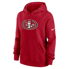 San Francisco 49ers Women's Club Fleece Hoodie - Scarlet Hoodies