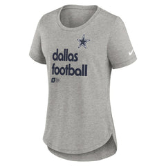 Dallas Cowboys Women's Team Shout-Out Tri-Blend T-Shirt - Heather Gray T-shirts