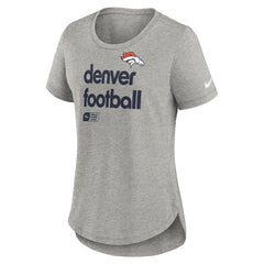 Denver Broncos Women's Team Shout-Out Tri-Blend T-Shirt - Heather Gray T-shirts
