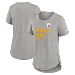 Pittsburgh Steelers Women's Team Shout-Out Tri-Blend T-Shirt - Heather Gray T-shirts