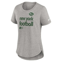 New York Jets Women's Team Shout-Out Tri-Blend T-Shirt - Heather Gray T-shirts
