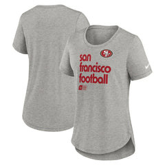 San Francisco 49ers Women's Team Shout-Out Tri-Blend T-Shirt - Heather Gray T-shirts