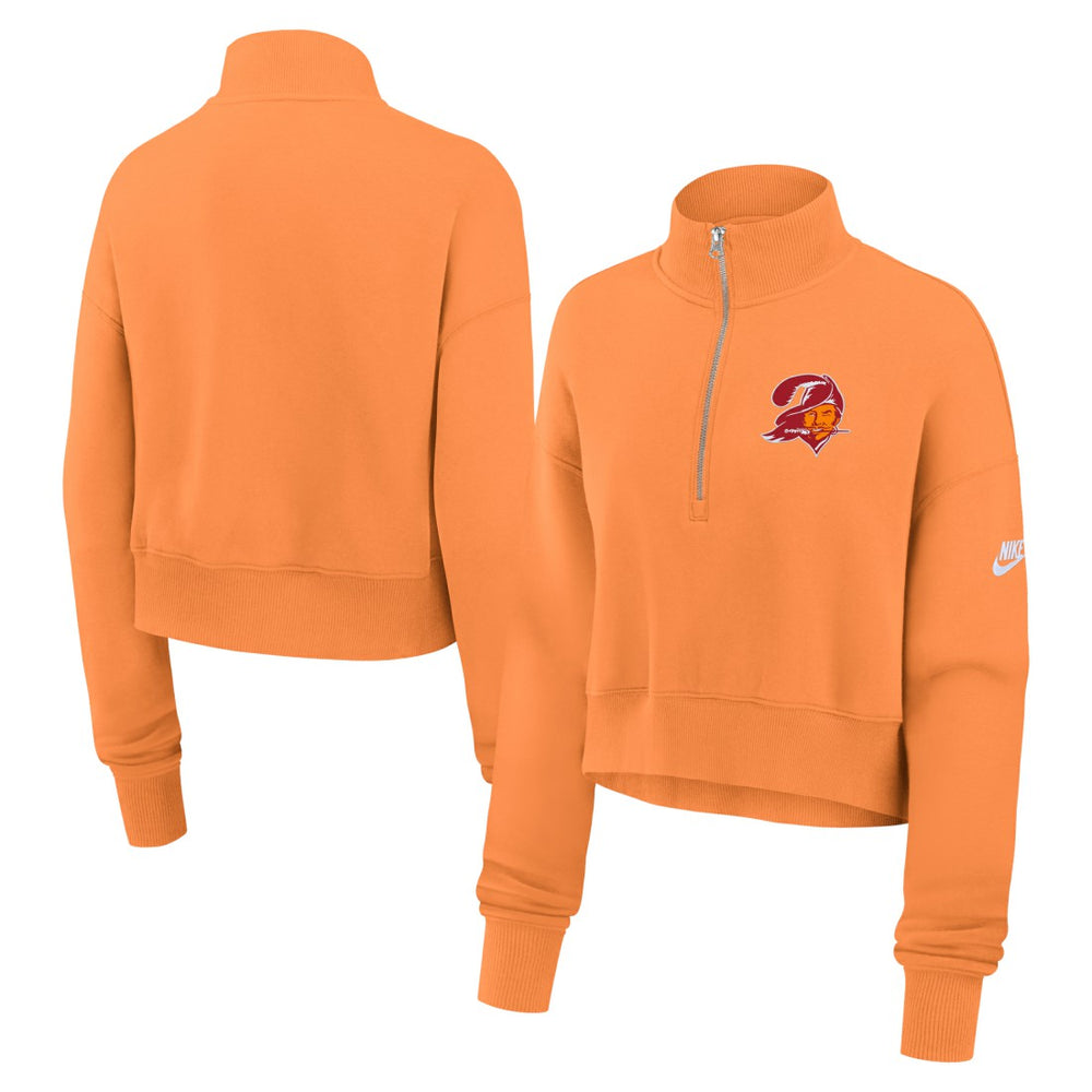 Tampa Bay Buccaneers Women's Rewind Phoenix Half-Zip Sweatshirt - Orange Sweatshirts
