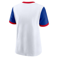 Buffalo Bills Women's Rewind Ringer T-Shirt - White/Royal T-shirts