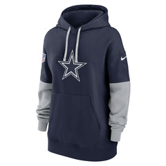 Dallas Cowboys Women's Sideline Essential Hoodie - Navy Hoodies