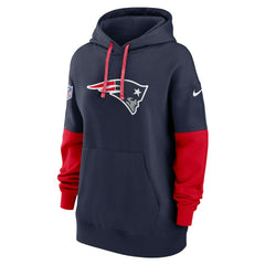 New England Patriots Women's Sideline Essential Hoodie - Navy Hoodies