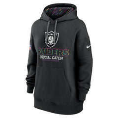 Las Vegas Raiders Women's 2024 NFL Crucial Catch Club Pullover Hoodie - Black Hoodies