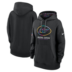 New York Jets Women's 2024 NFL Crucial Catch Club Pullover Hoodie - Black Hoodies