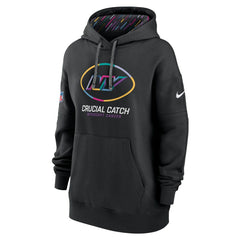 New York Jets Women's 2024 NFL Crucial Catch Club Pullover Hoodie - Black Hoodies