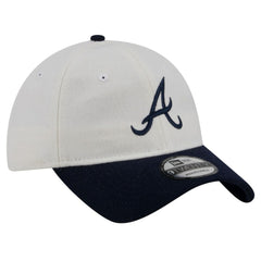 Atlanta Braves New Era Leather Strap 9TWENTY Adjustable Hat - Cream Hats