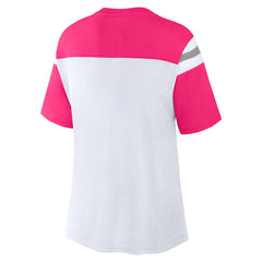 Dallas Cowboys Women's Cheer Chant Fashion Crop Top - White/Pink Tops
