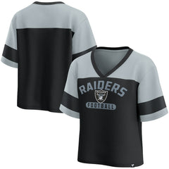 Las Vegas Raiders Women's Homeschool Jersey Poly V-Neck
Fashion Top - Black/Silver Jerseys