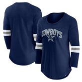 Dallas Cowboys Women's First Team Arch Logo 3/4 Sleeve T-Shirt - Navy T-shirts