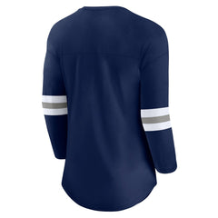 Dallas Cowboys Women's First Team Arch Logo 3/4 Sleeve T-Shirt - Navy T-shirts